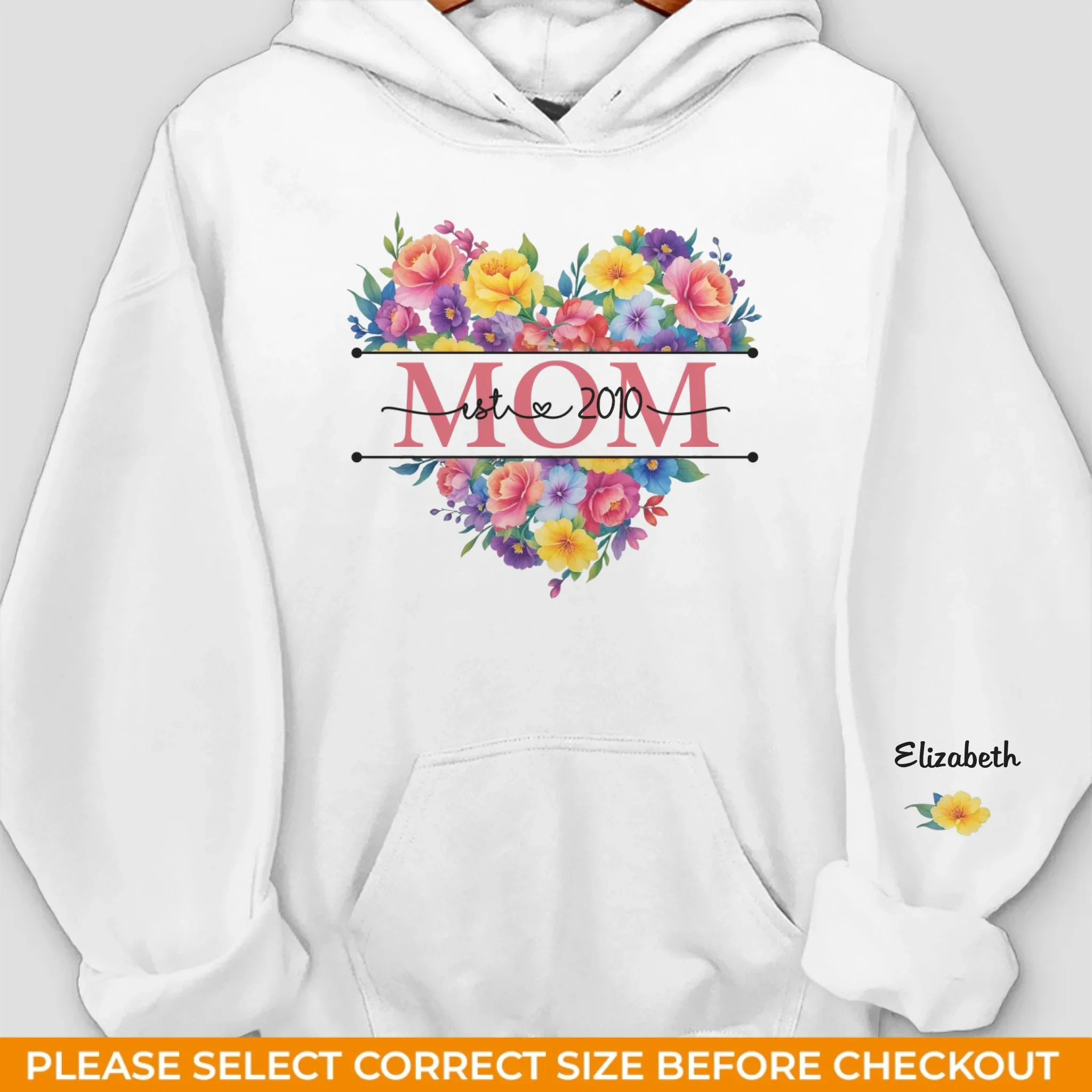 You Are Our Sunshine - Family Personalized Custom Unisex Sweatshirt, Hoodie With Design On Sleeve - Mother's Day, Gift For Mom, Grandma - Image 5