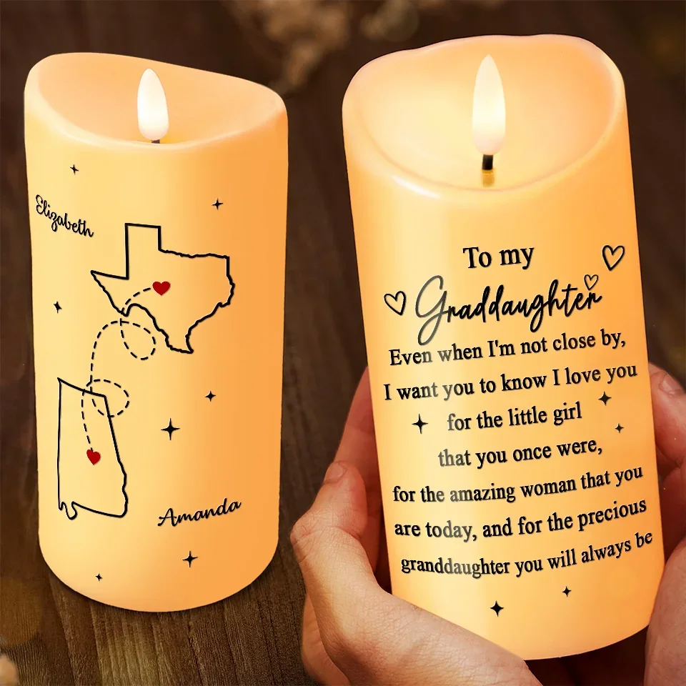 You Are Precious - Family Personalized Custom LED Candle - Christmas Gift For Daughter, Granddaughter - Image 3