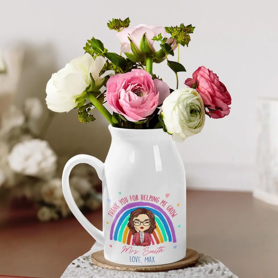 You Are The Best Teacher To Me - Teacher Personalized Custom Home Decor Flower Vase - Gift For Teacher - Image 4