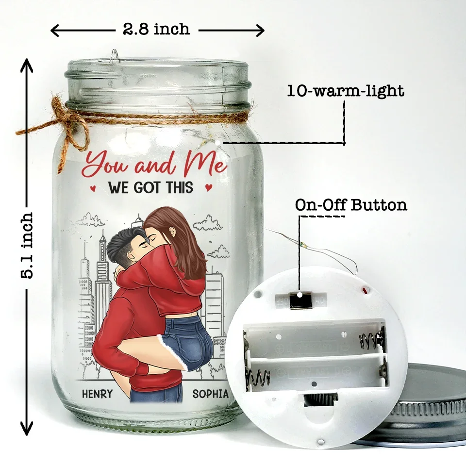 You Are The Best Thing That Ever Happened To Me - Couple Personalized Custom Mason Jar Light - Gift For Couple, Husband Wife, Anniversary - Image 4