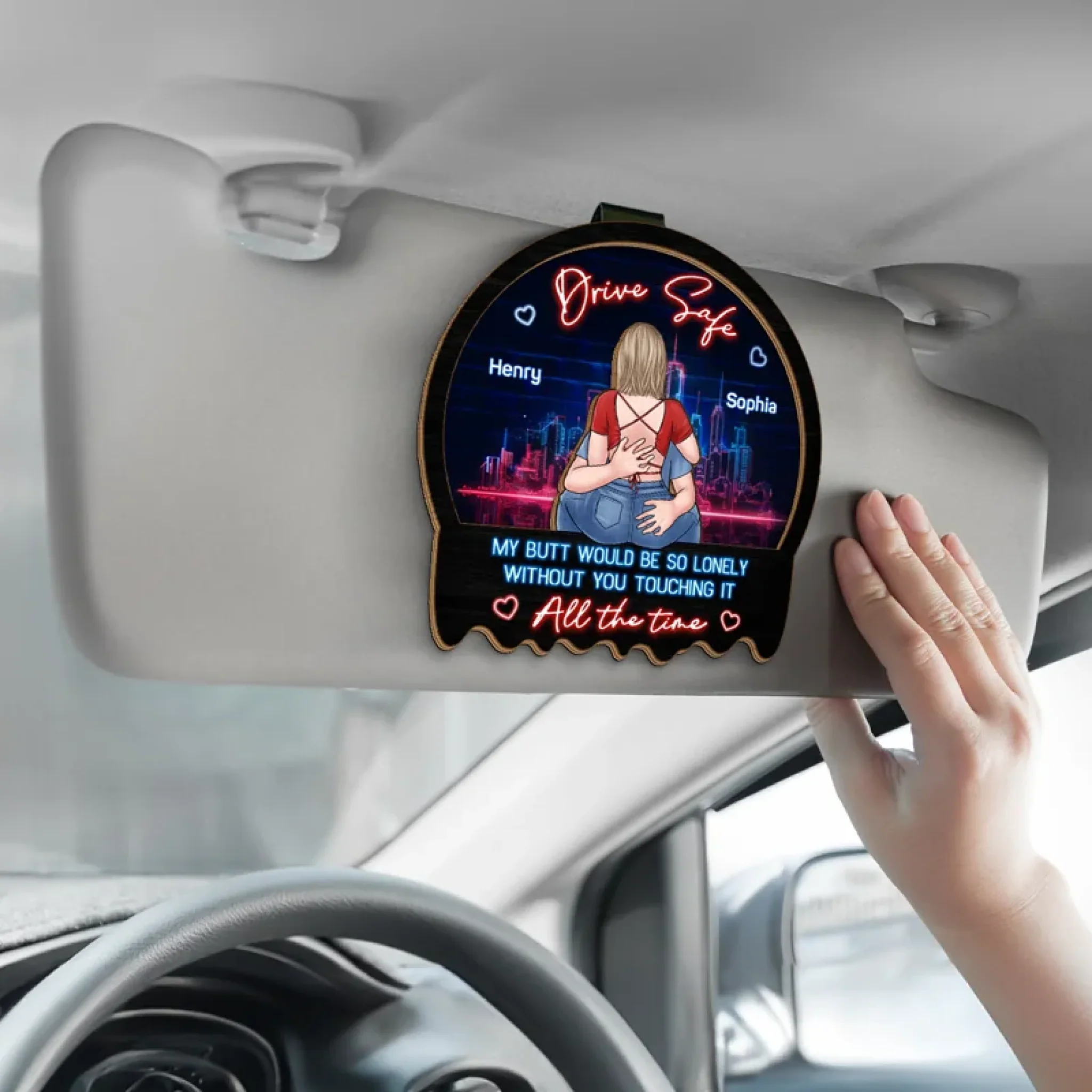 You Are The Song My Heart Sings - Couple Personalized Custom Car Visor Clip - Gift For Husband Wife, Anniversary - Image 5