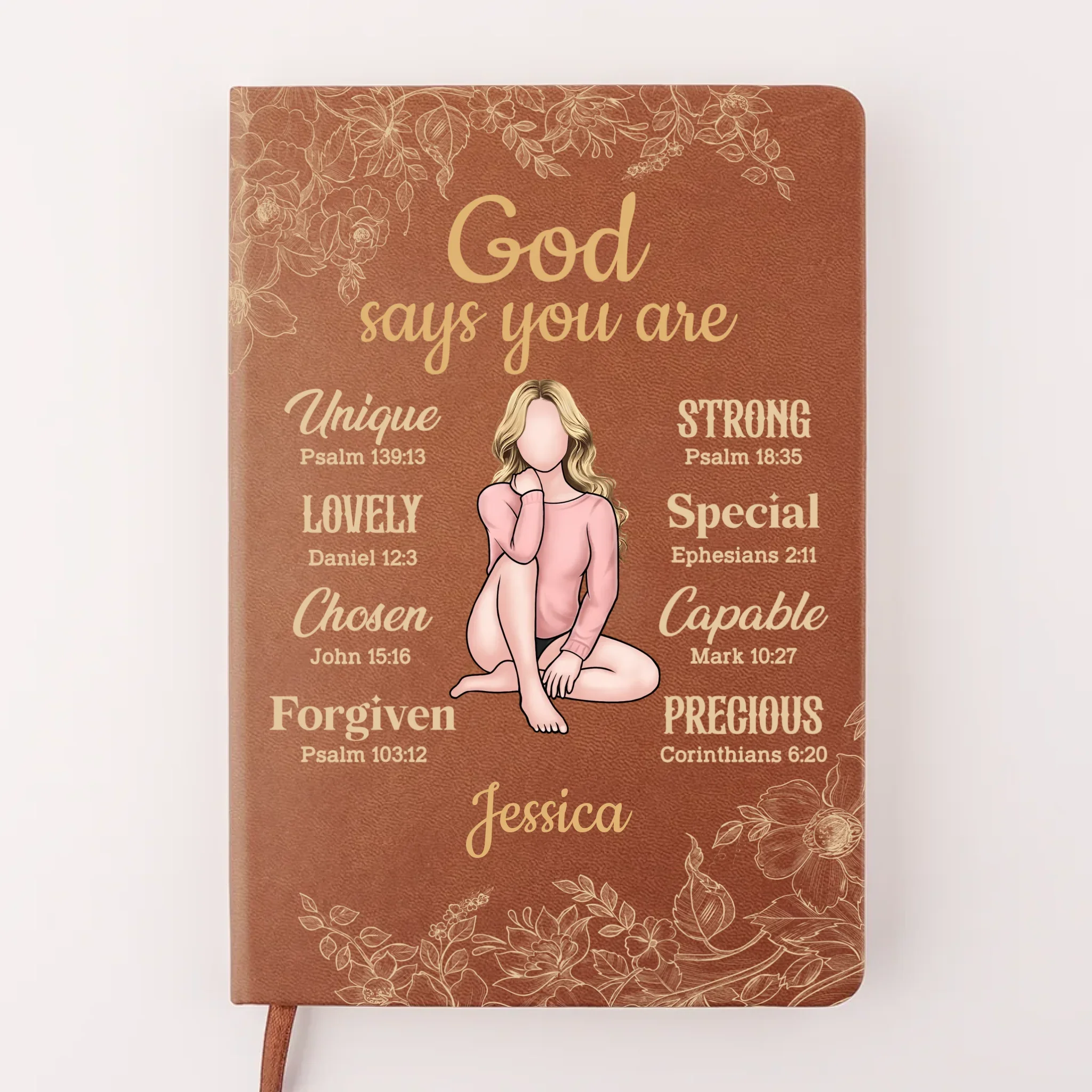 You Are Unique In This World - Family Personalized Custom Leather Journal - Gift For Yourself, Best Friends, Siblings, Family Members - Image 2