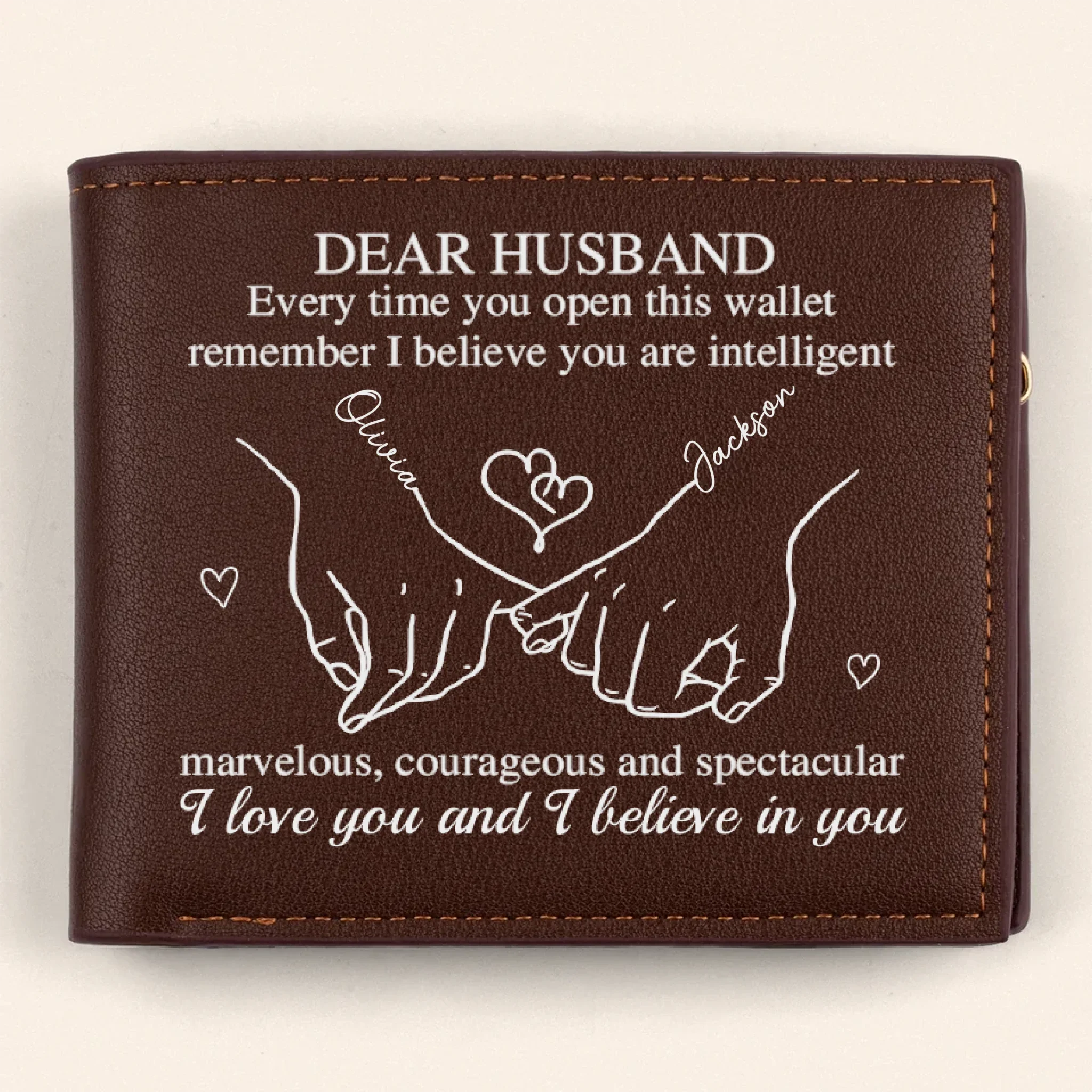 You Complete Every Part Of Me - Couple Personalized Custom Double-Sided Printed Leather Wallet - Gift For Husband Wife, Anniversary - Image 3