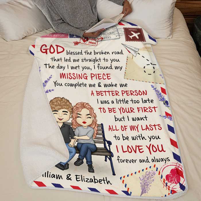 You Complete Me And Make Me A Better Person - Gift For Couples, Personalized Blanket - Image 3