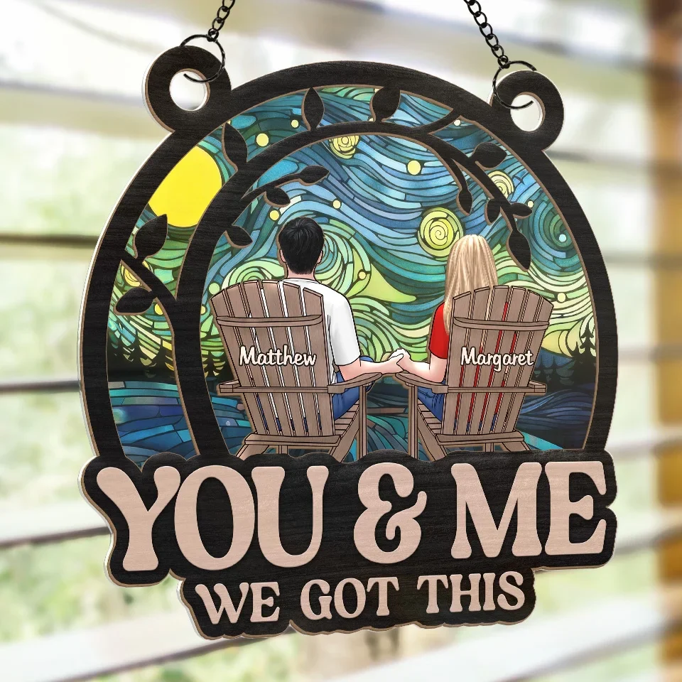 You Complete Me In Every Way - Couple Personalized Window Hanging Suncatcher Ornament - Christmas Gift For Husband Wife, Anniversary - Image 4