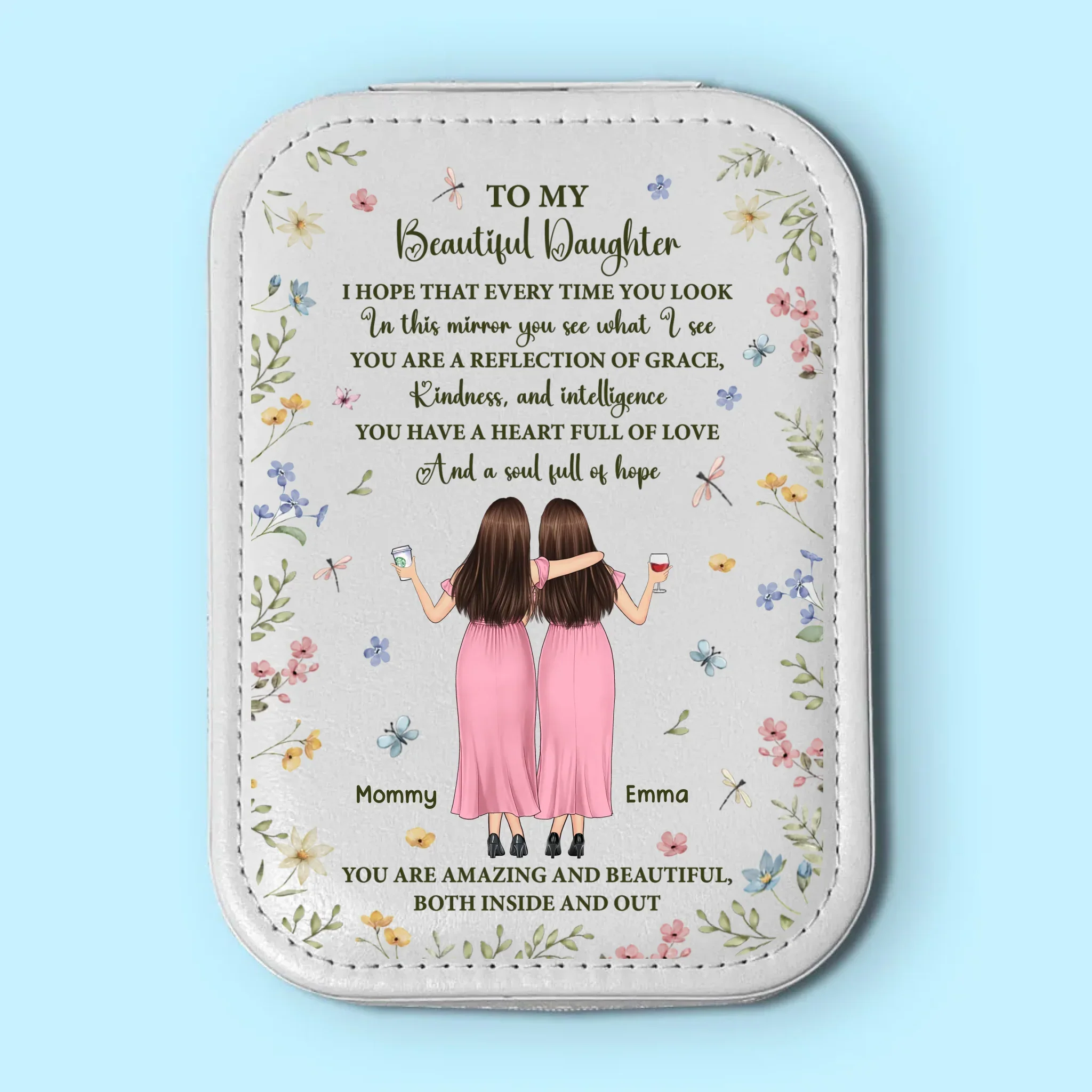 You Have A Heart Full Of Love - Family Personalized Custom Jewelry Box LED Makeup - Gift For Mom, Daughter - Image 2