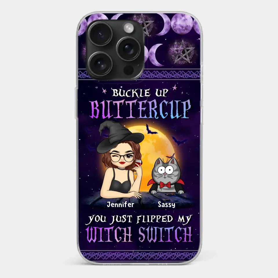 You Just Flipped My Witch Switch - Cat Personalized Custom Clear Phone Case - Halloween Gift For Pet Owners, Pet Lovers - Image 22