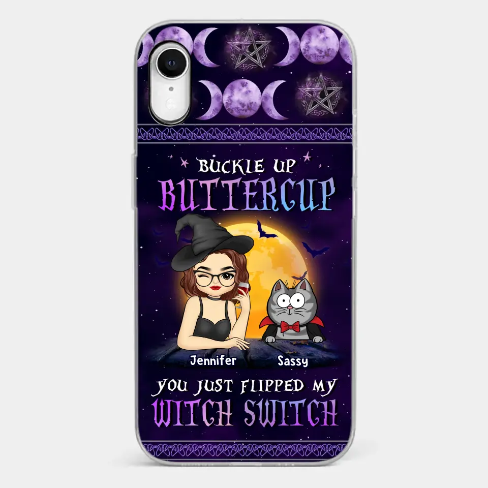 You Just Flipped My Witch Switch - Cat Personalized Custom Clear Phone Case - Halloween Gift For Pet Owners, Pet Lovers - Image 25