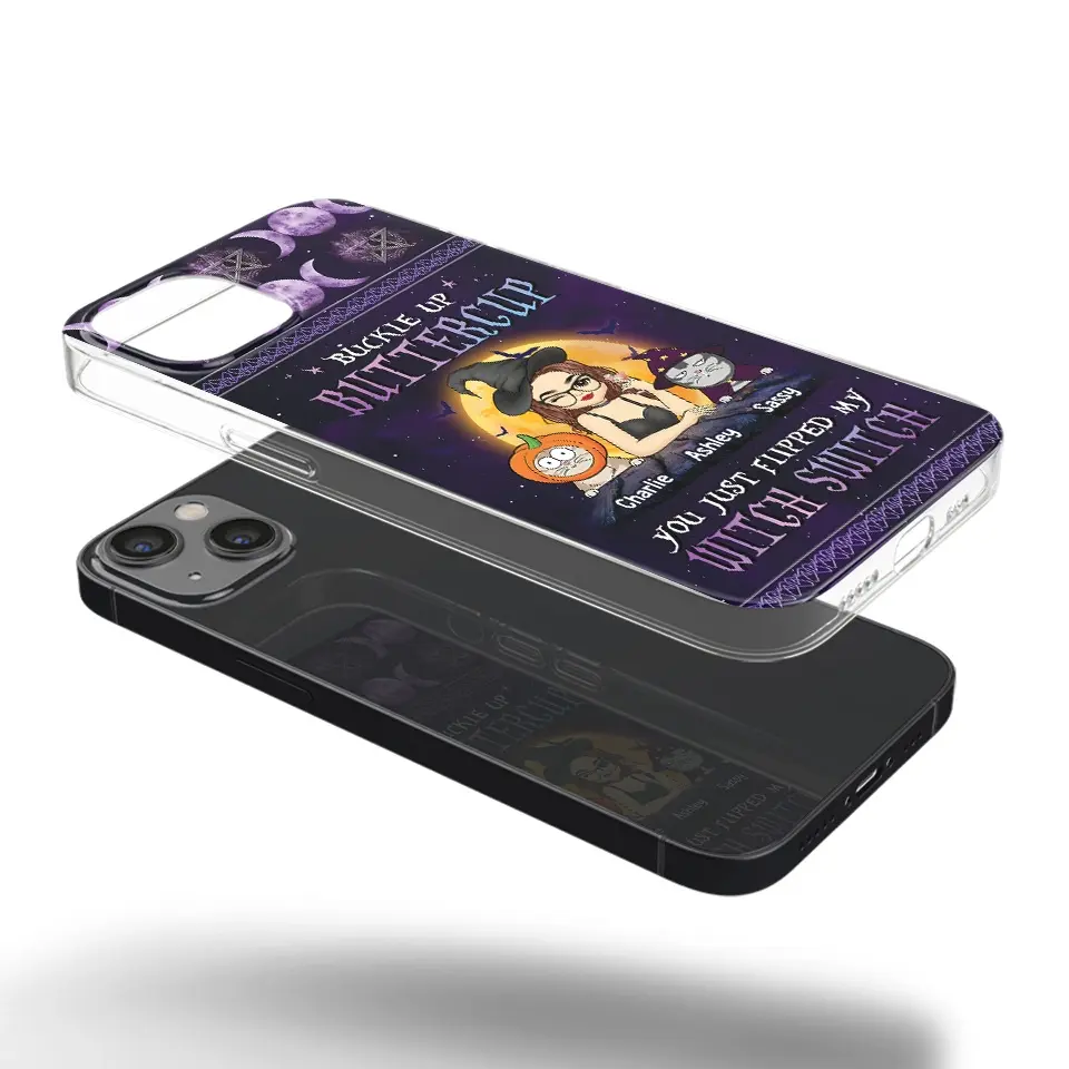 You Just Flipped My Witch Switch - Cat Personalized Custom Clear Phone Case - Halloween Gift For Pet Owners, Pet Lovers - Image 29