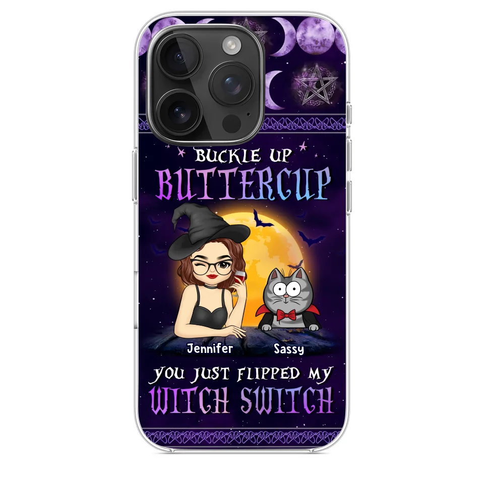 You Just Flipped My Witch Switch - Cat Personalized Custom Clear Phone Case - Halloween Gift For Pet Owners, Pet Lovers - Image 33
