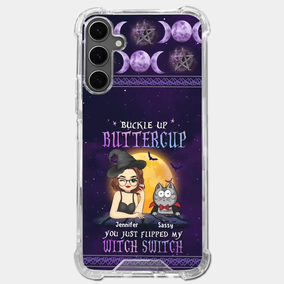 You Just Flipped My Witch Switch - Cat Personalized Custom Clear Phone Case - Halloween Gift For Pet Owners, Pet Lovers - Image 35