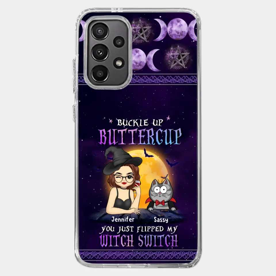 You Just Flipped My Witch Switch - Cat Personalized Custom Clear Phone Case - Halloween Gift For Pet Owners, Pet Lovers - Image 36
