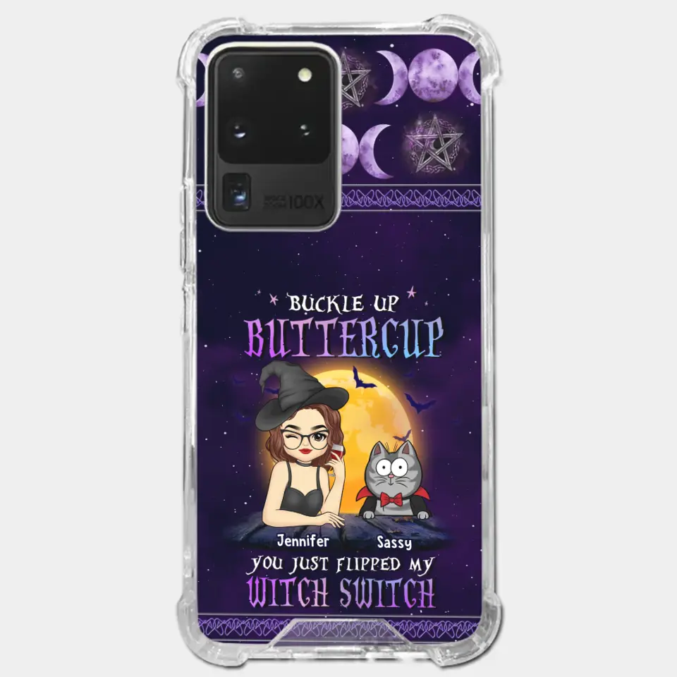 You Just Flipped My Witch Switch - Cat Personalized Custom Clear Phone Case - Halloween Gift For Pet Owners, Pet Lovers - Image 38