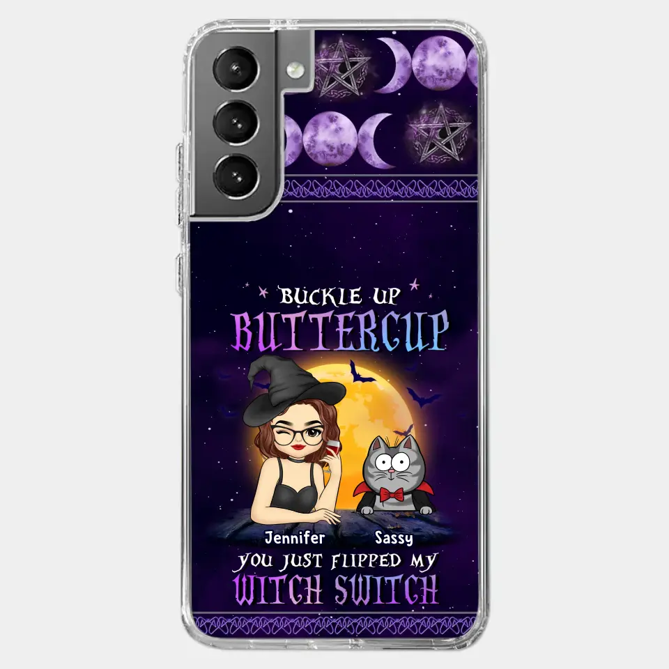 You Just Flipped My Witch Switch - Cat Personalized Custom Clear Phone Case - Halloween Gift For Pet Owners, Pet Lovers - Image 40