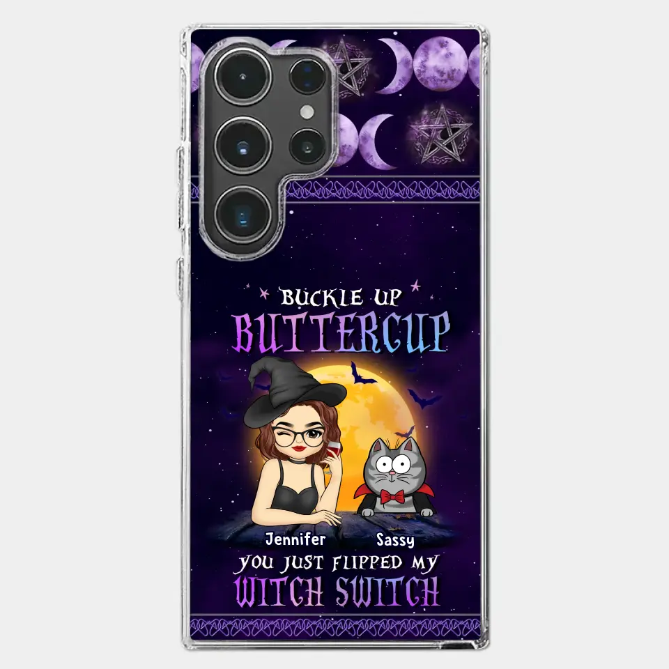 You Just Flipped My Witch Switch - Cat Personalized Custom Clear Phone Case - Halloween Gift For Pet Owners, Pet Lovers - Image 41