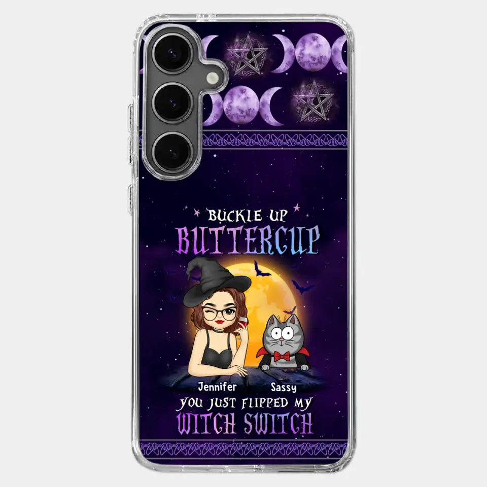 You Just Flipped My Witch Switch - Cat Personalized Custom Clear Phone Case - Halloween Gift For Pet Owners, Pet Lovers - Image 42