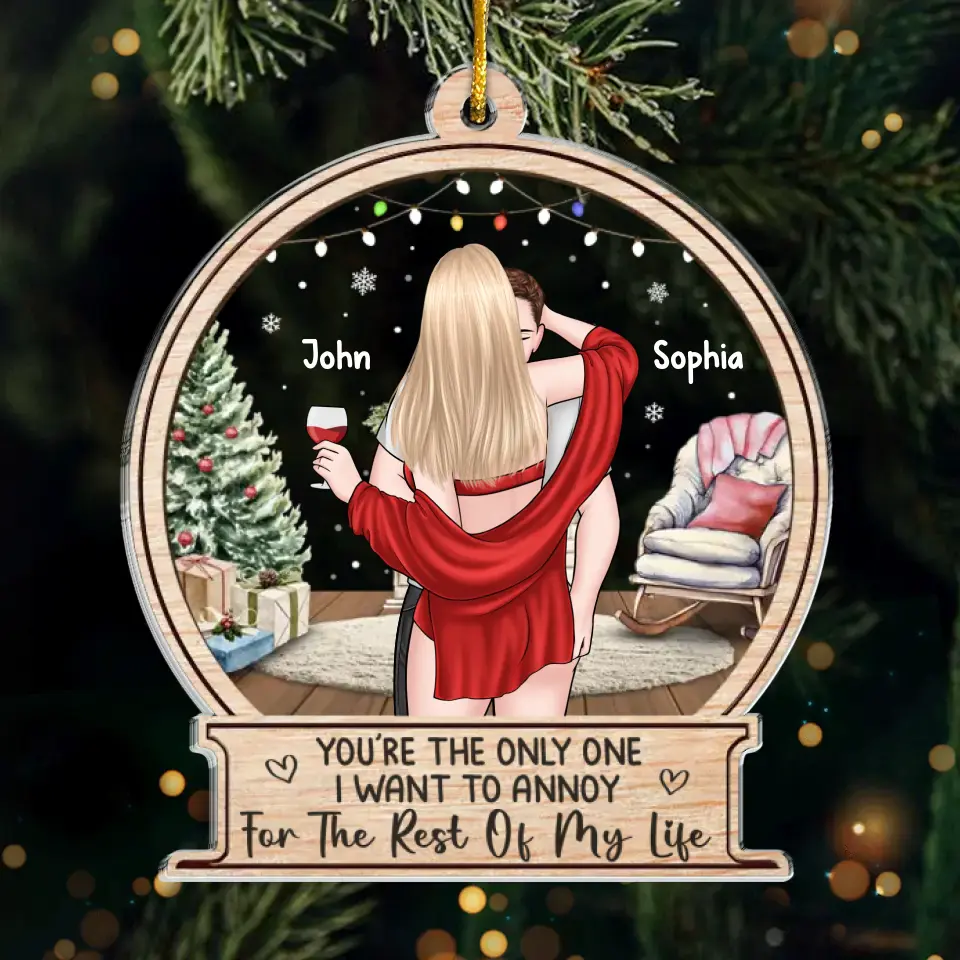 You Make Everything Sparkle - Couple Personalized Custom Ornament - Acrylic Custom Shaped - Christmas Gift For Husband Wife, Anniversary - Image 2