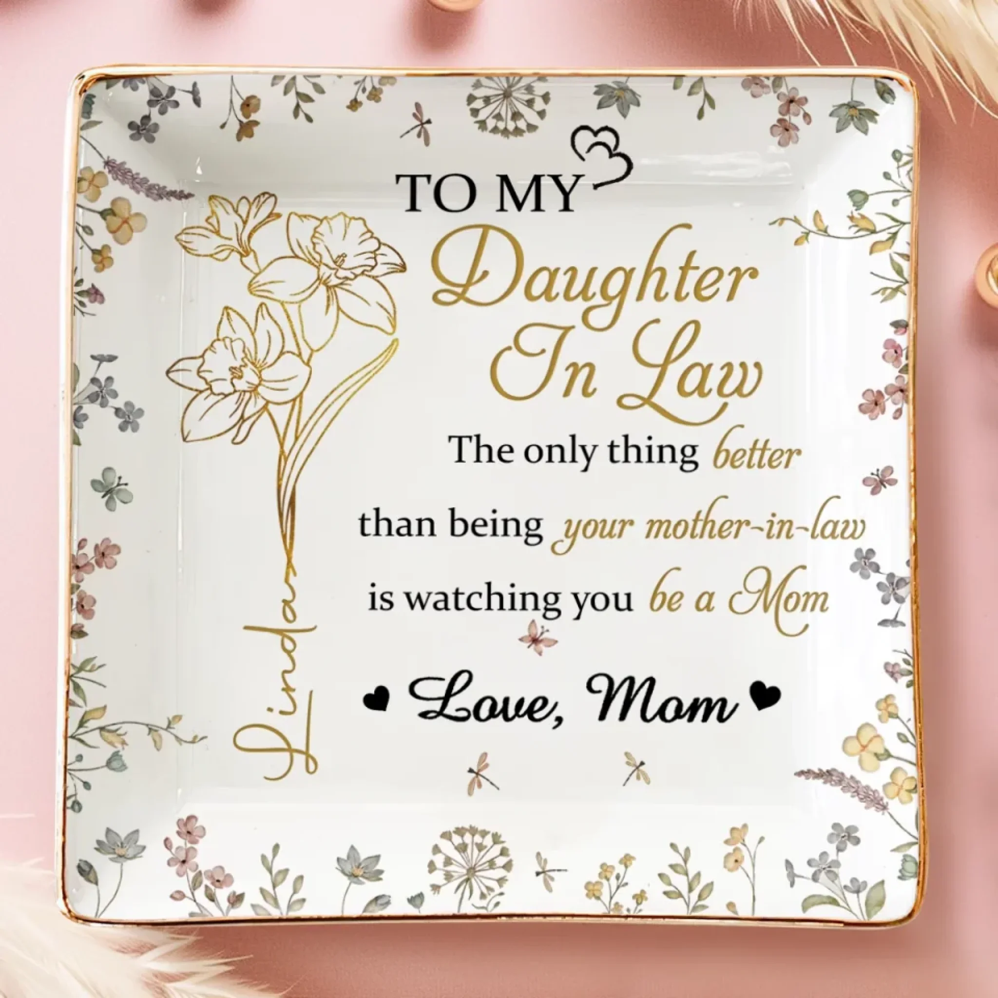 You Make Motherhood Beautiful - Family Personalized Custom Full-Print Jewelry Dish - Mother's Day, Gift For Mom, Grandma
