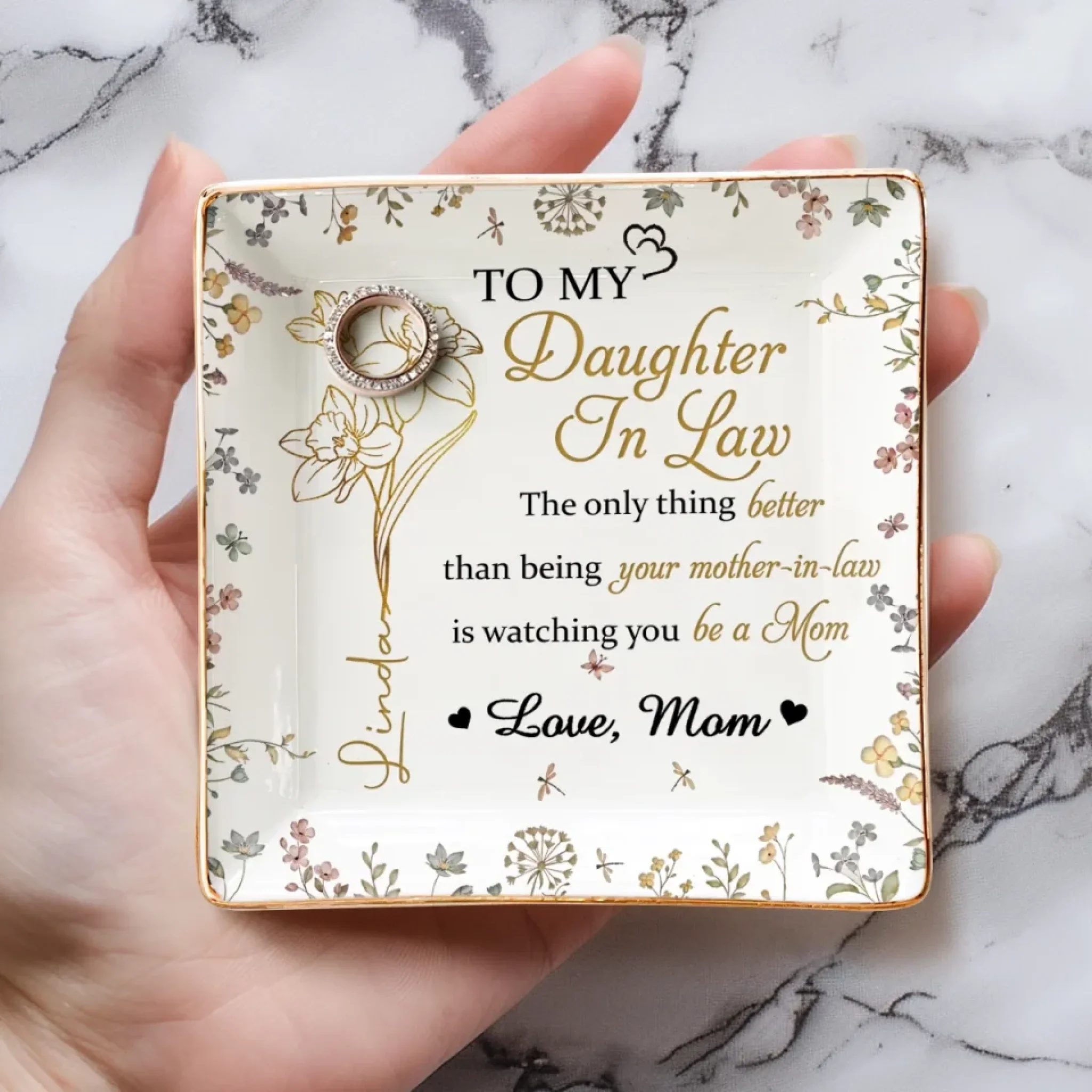 You Make Motherhood Beautiful - Family Personalized Custom Full-Print Jewelry Dish - Mother's Day, Gift For Mom, Grandma - Image 4
