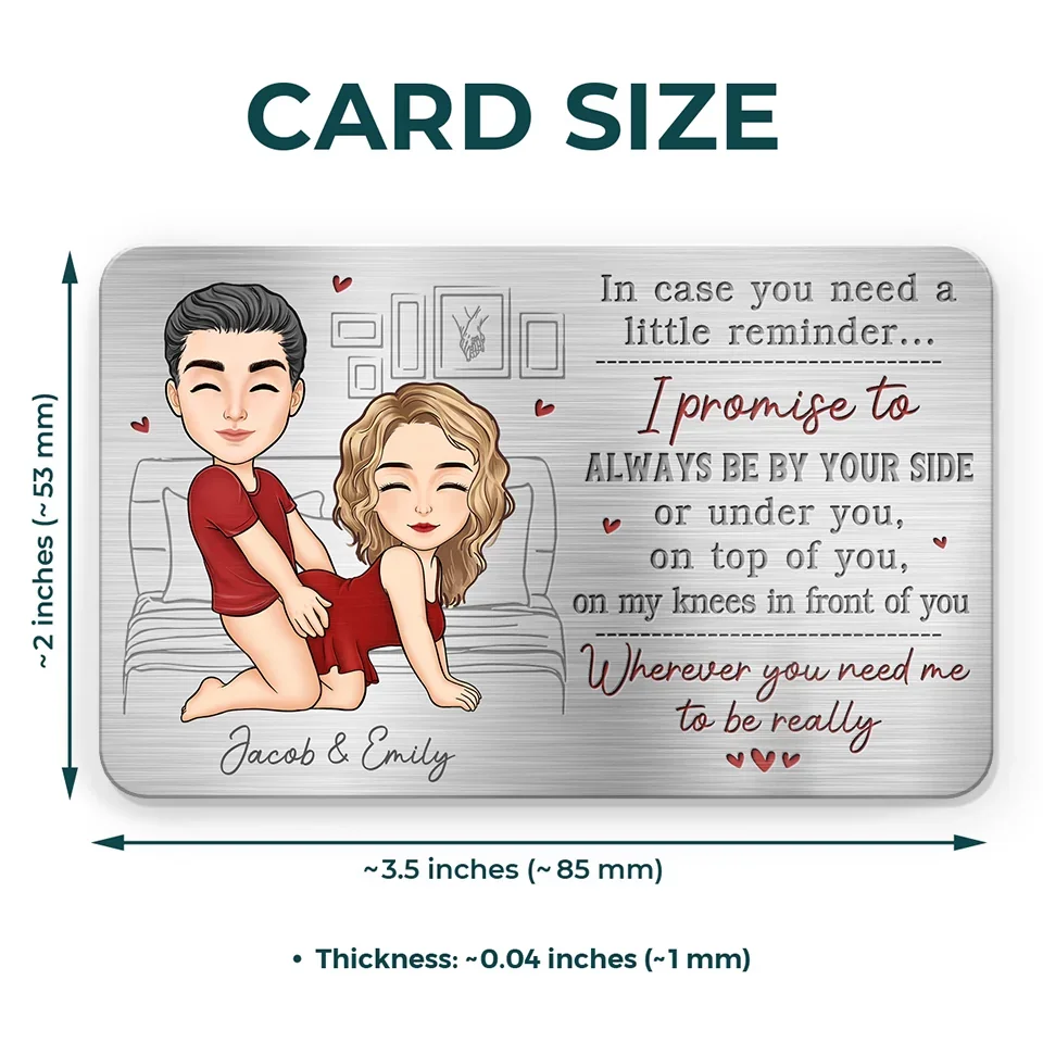 You Make My Heart Happy - Couple Personalized Custom Aluminum Wallet Card - Gift For Husband Wife, Anniversary - Image 4