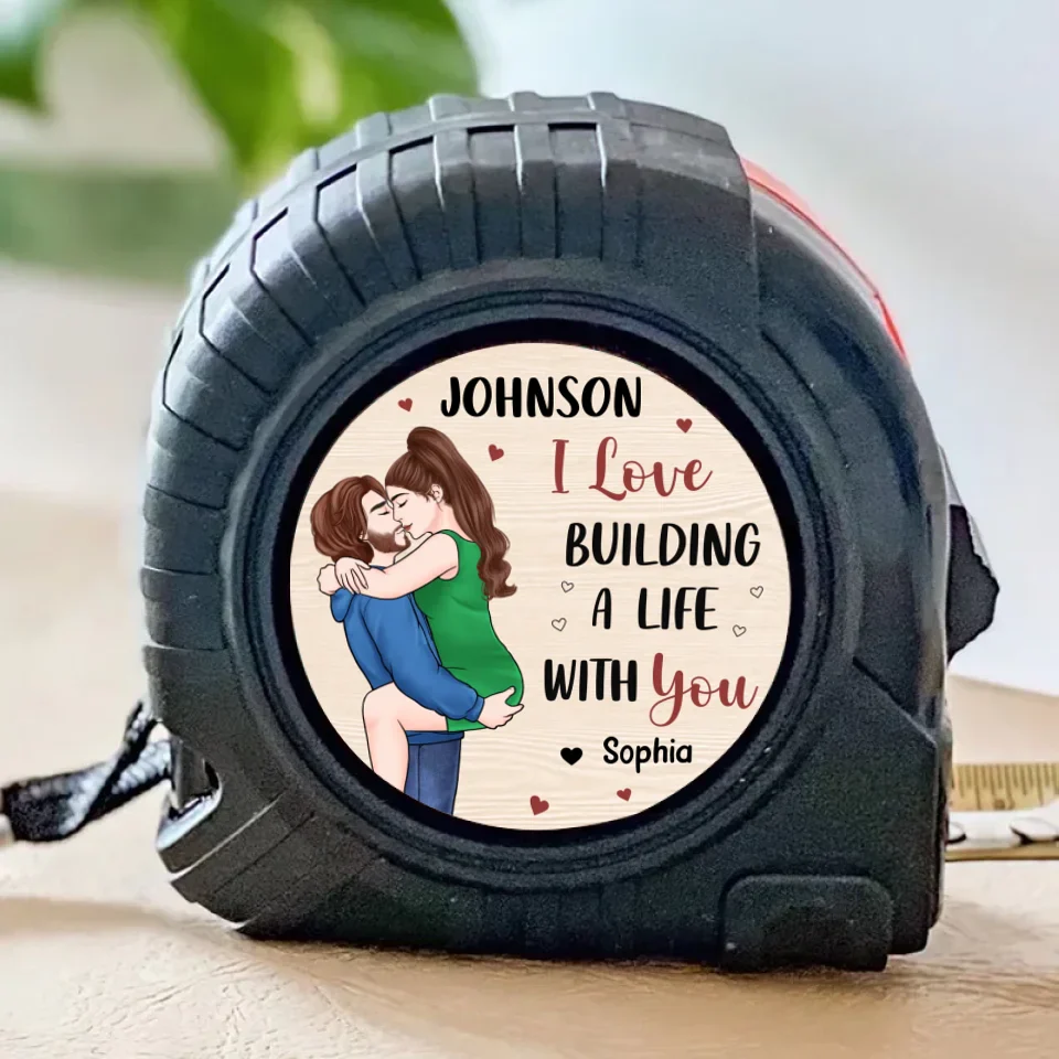 You Make My Heart Smile - Couple Personalized Custom Tape Measure - Gift For Husband Wife, Anniversary - Image 2
