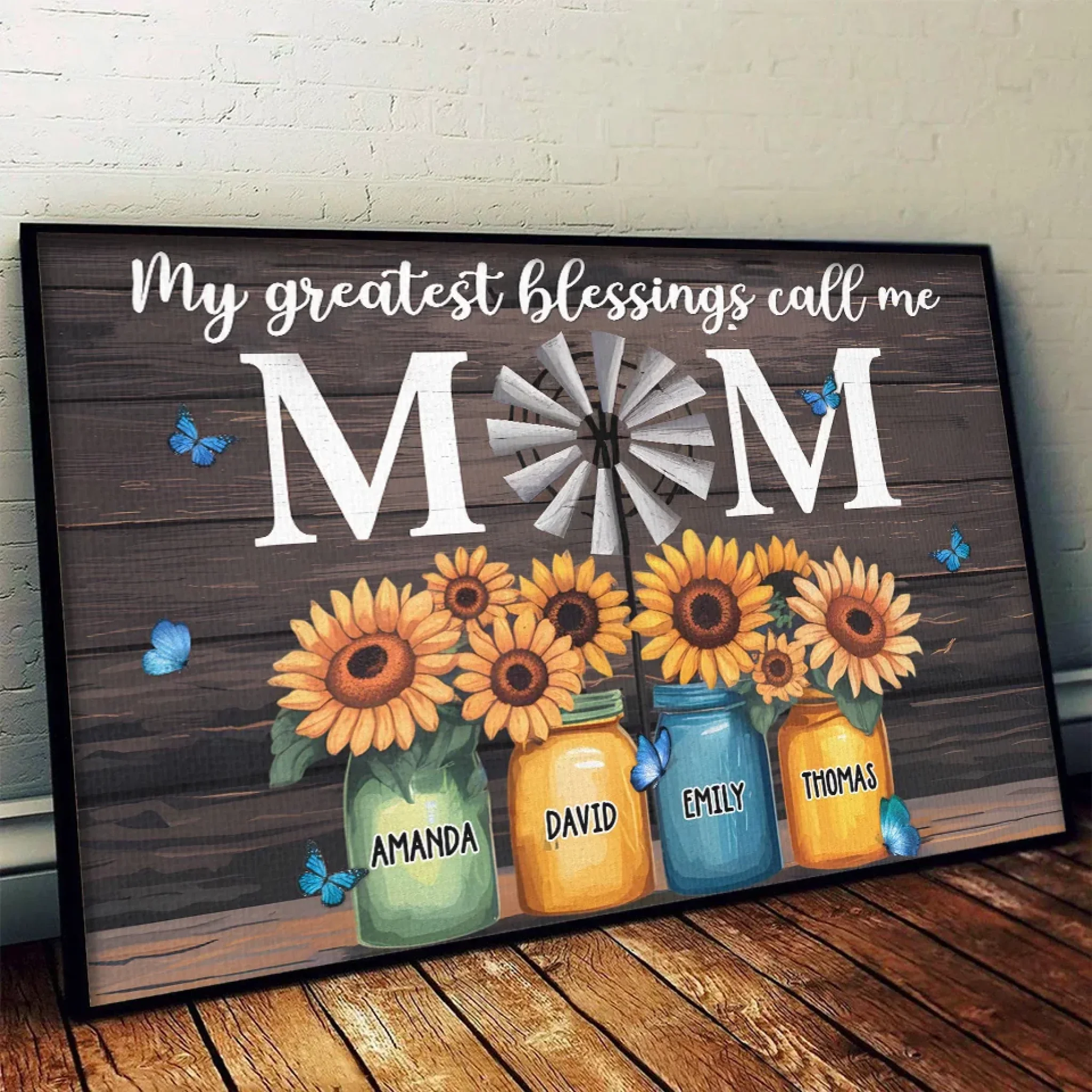You Make My World Brighter - Family Personalized Custom Horizontal Poster - Mother's Day, Gift For Mom, Grandma - Image 4