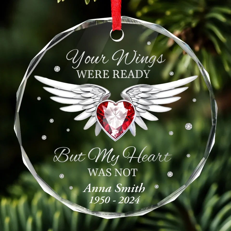 You May Be Gone, But You Will Always Remain In Our Hearts - Memorial Personalized Custom Circle Glass Ornament - Sympathy Gift For Family Members - Image 3