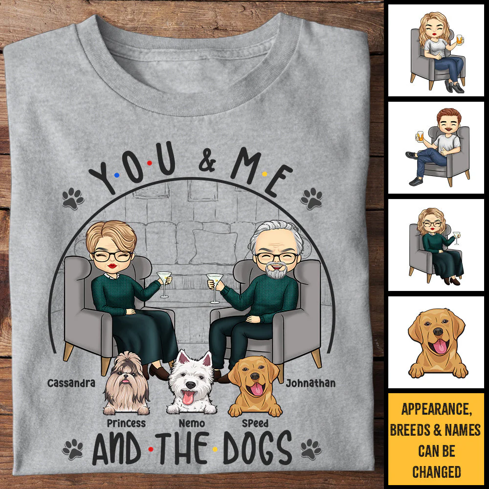 You, Me & Our Fur Babies - Personalized Unisex T-shirt, Hoodie, Sweatshirt - Gift For Couple, Husband Wife, Anniversary, Engagement, Wedding, Marriage Gift - Image 4