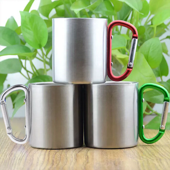 You, Me & The Dogs - Personalized Carabiner Camping Mug - Gift For Camping Lovers - Image 4