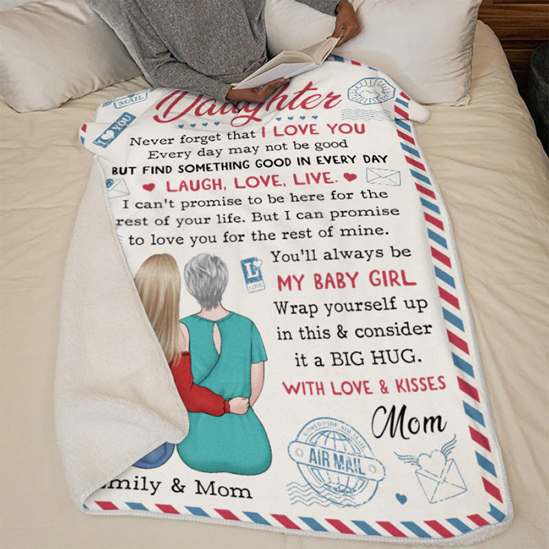You Will Always Be My Beautiful Girl - Family Personalized Custom Blanket - Birthday Gift From Mom, Grandma - Image 5