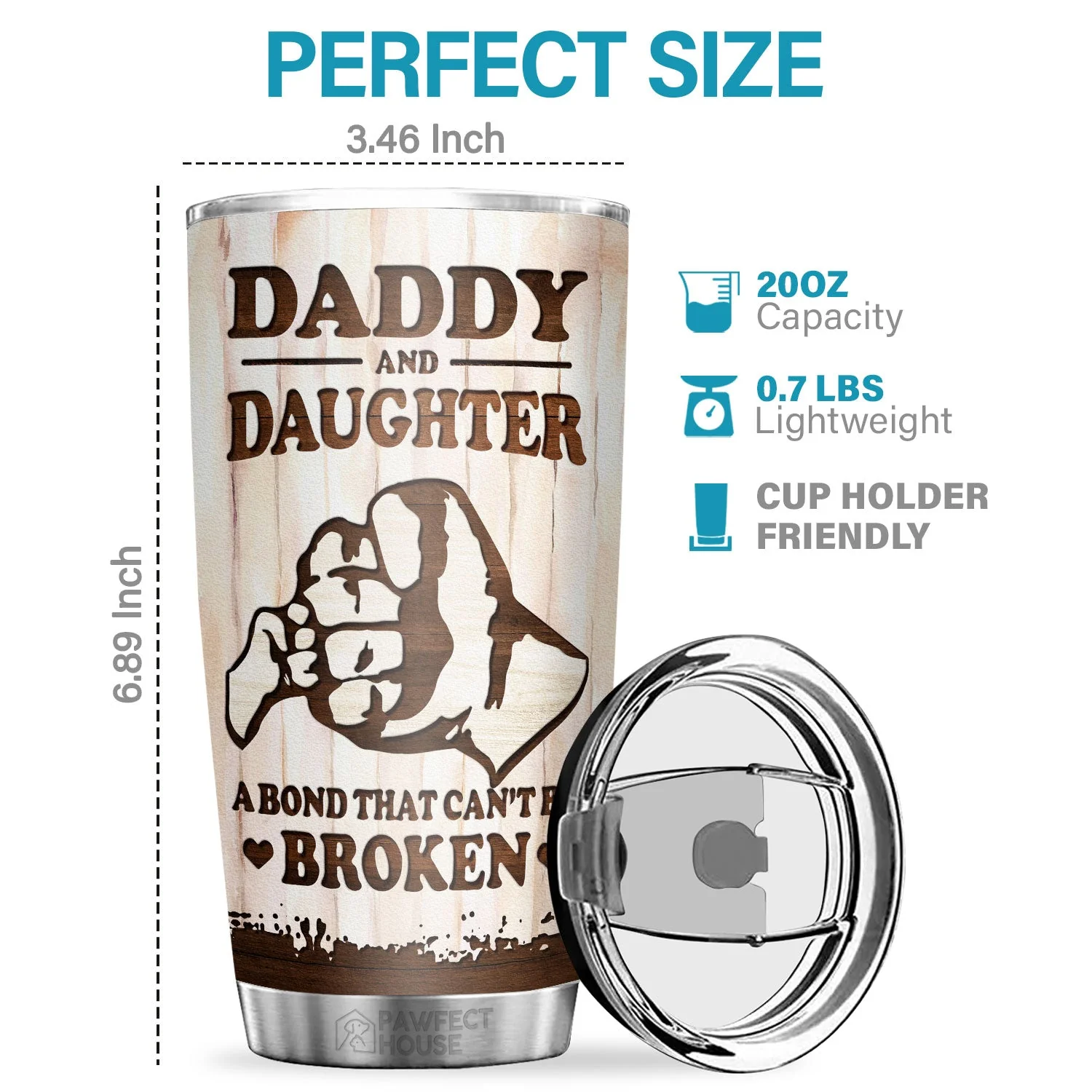 Sometimes It’s Hard To Find Words To Tell You How Much You Mean To Me - Tumbler - To My Daughter, Gift For Daughter, Daughter Gift From Dad, Birthday Gift For Daughter - Image 2