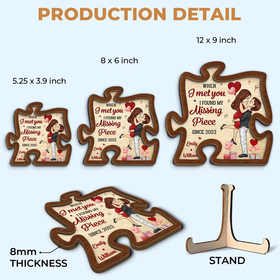 Your Embrace Is My Favorite Place - Couple  Personalized Custom 2-Layered Wooden Plaque With Stand - Gift For Husband Wife, Anniversary - Image 6