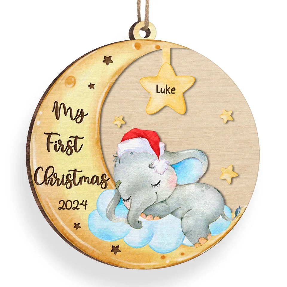 Your First Christmas Is Our Most Precious Gift - Family Personalized Custom Ornament - Wood Custom Shaped - Christmas Gift For Baby Kids, Newborn Baby, First Christmas - Image 3