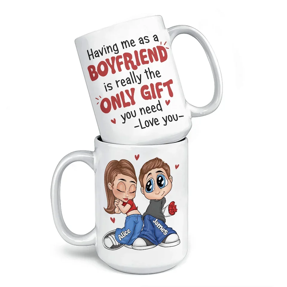 Your Good Fortune Is Being With Me - Couple Personalized Custom Mug - Christmas Gift For Husband Wife, Anniversary - Image 4
