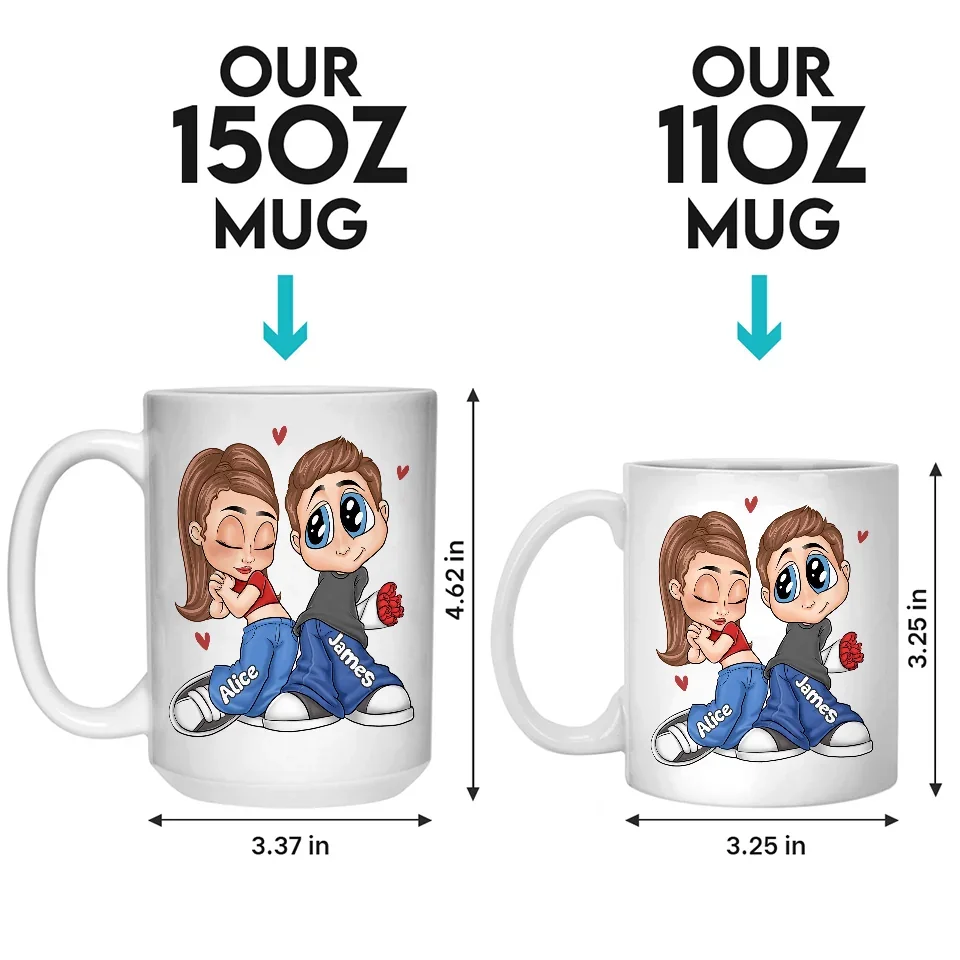 Your Good Fortune Is Being With Me - Couple Personalized Custom Mug - Christmas Gift For Husband Wife, Anniversary - Image 5