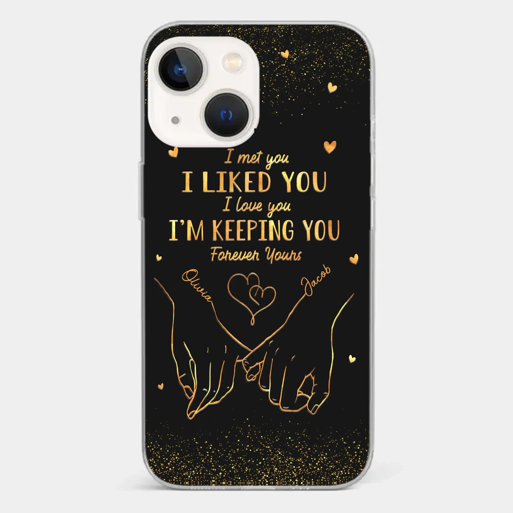Your Hand Fits Perfectly In Mine - Couple Personalized Custom Clear Phone Case - Gift For Husband Wife, Anniversary - Image 14
