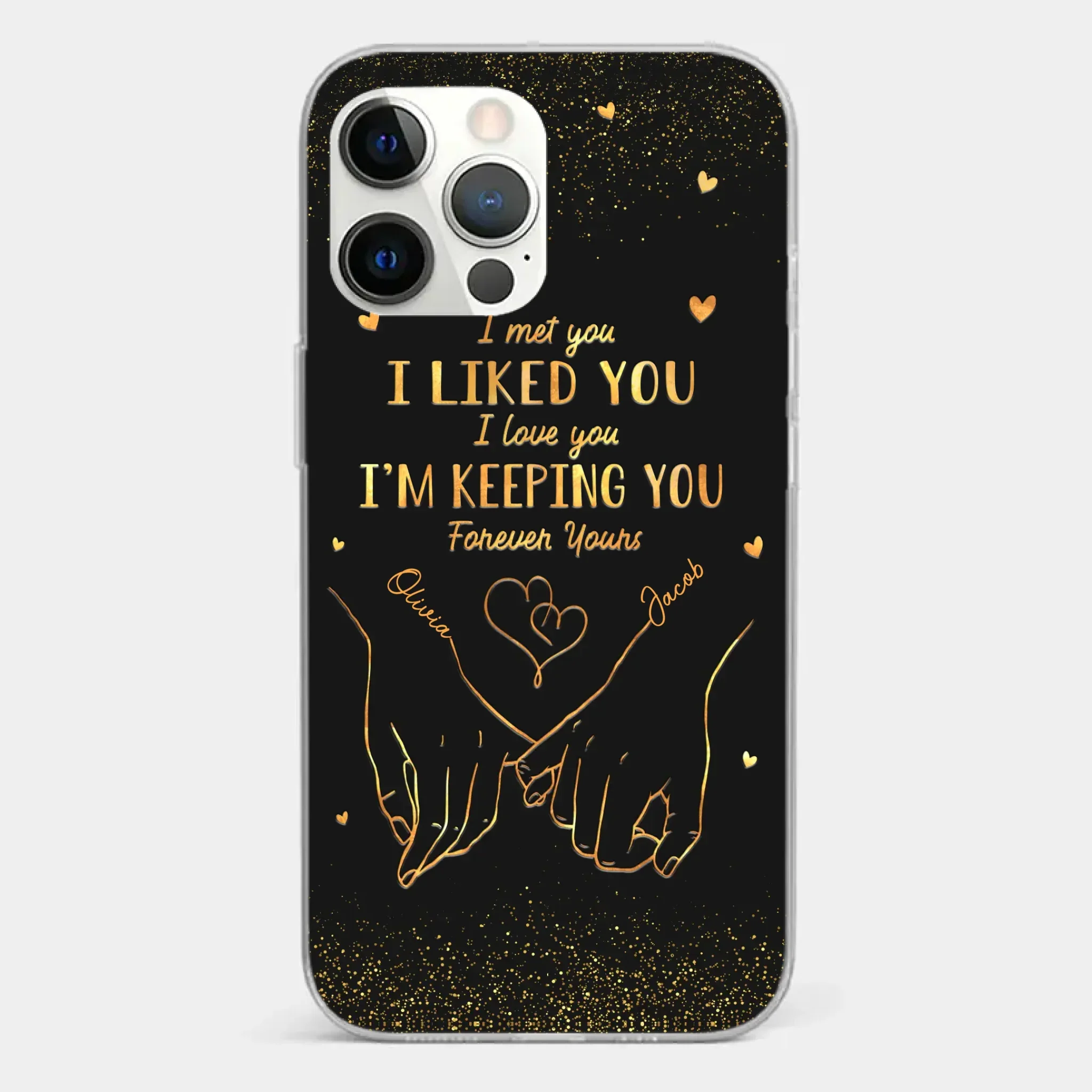 Your Hand Fits Perfectly In Mine - Couple Personalized Custom Clear Phone Case - Gift For Husband Wife, Anniversary - Image 15