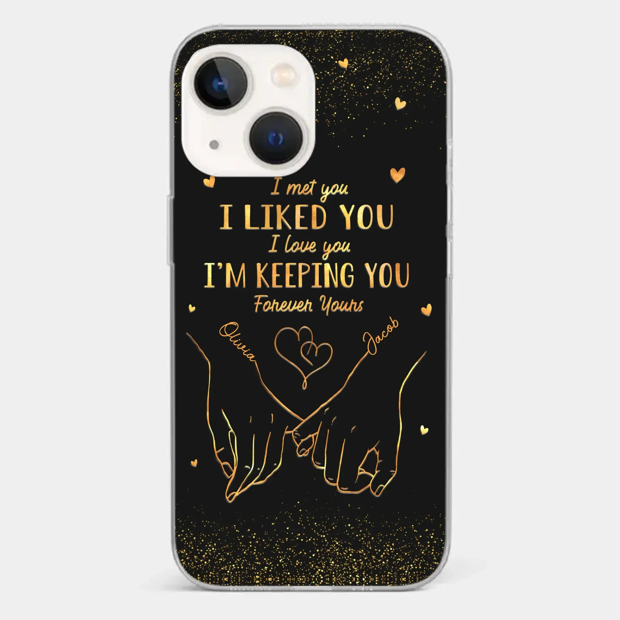 Your Hand Fits Perfectly In Mine - Couple Personalized Custom Clear Phone Case - Gift For Husband Wife, Anniversary - Image 18