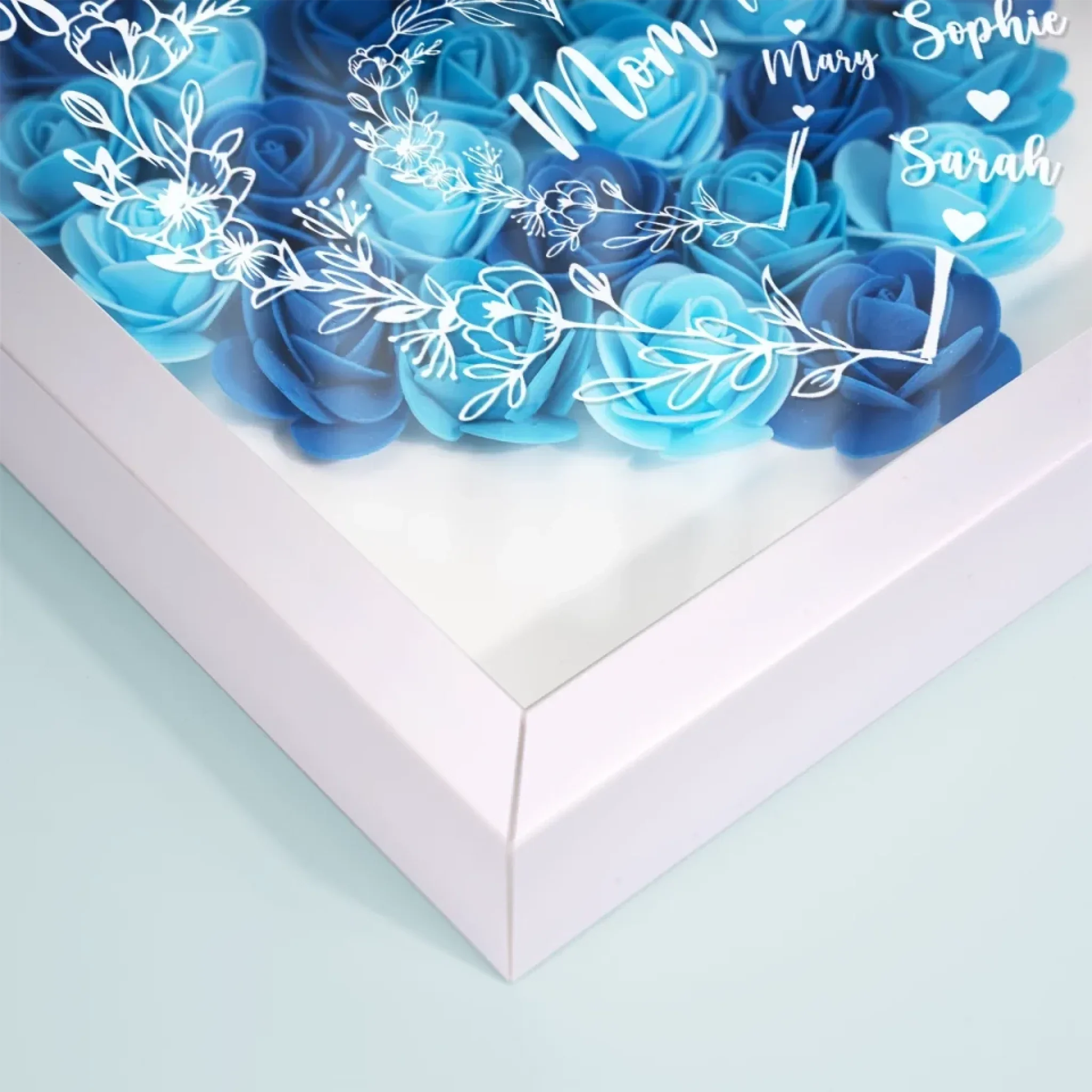 Your Love Built This Family, Your Heart Holds It Together - Family Personalized Custom Flower Shadow Box - Mother's Day, Gift For Mom, Grandma - Image 4