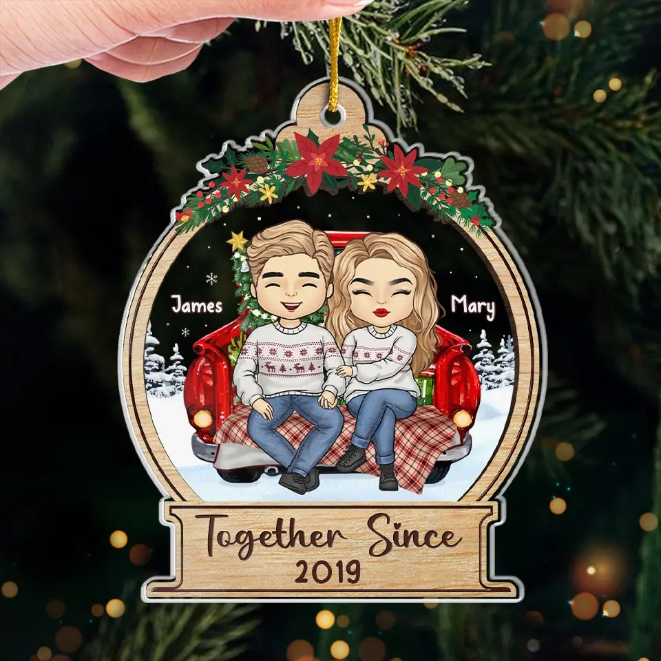 Your Love During The Christmas Season Brings Joy To My Heart - Couple Personalized Custom Ornament - Acrylic Custom Shaped - Christmas Gift For Husband Wife, Anniversary - Image 4