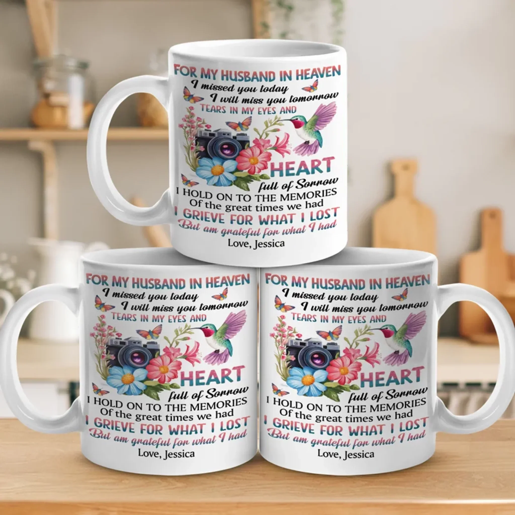 Your Love Guides Me Still - Memorial Personalized Custom Mug - Sympathy Gift For Family Members - Image 4