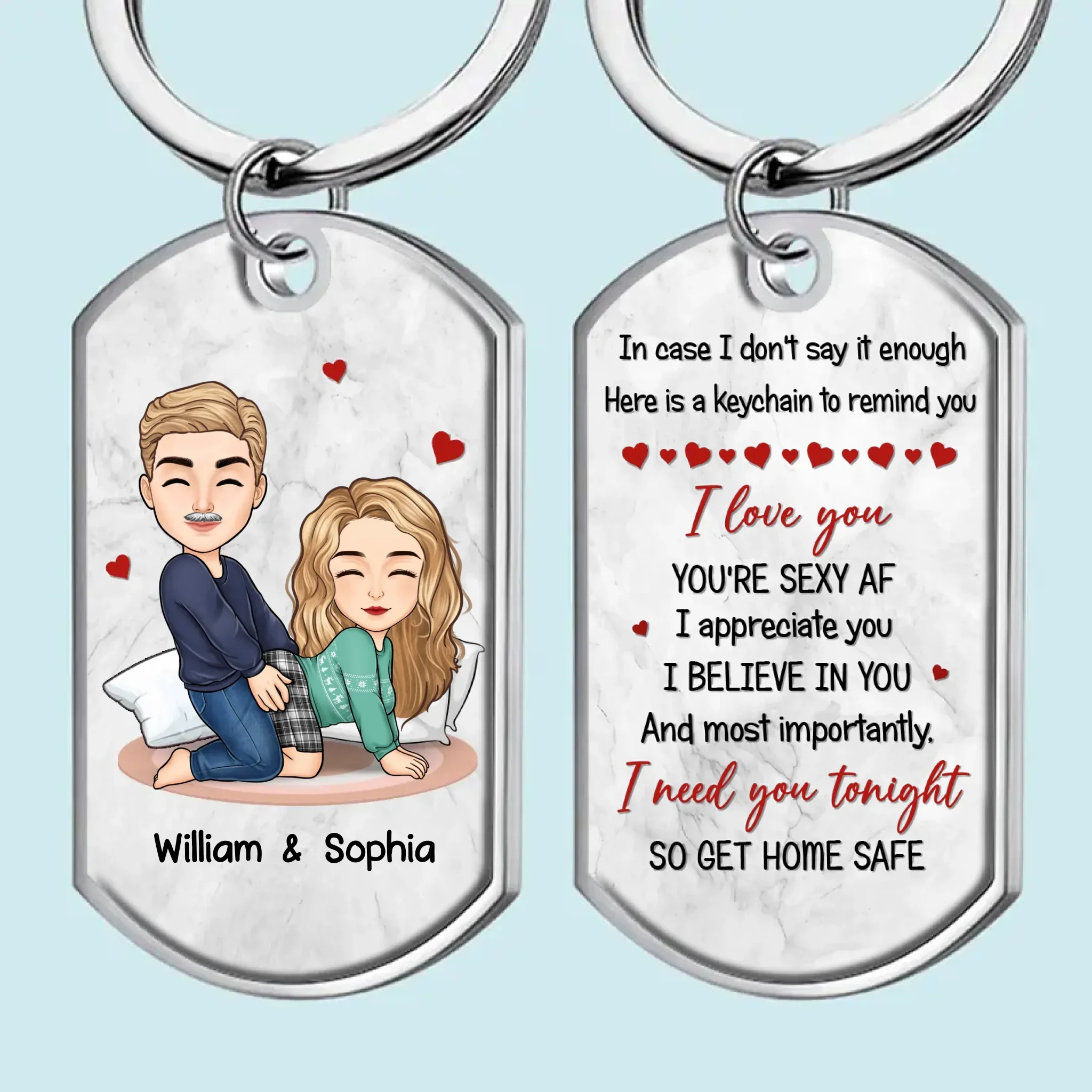 Your Love Is My Greatest Blessing - Couple Personalized Custom Keychain - Christmas Gift For Husband Wife, Anniversary - Image 2
