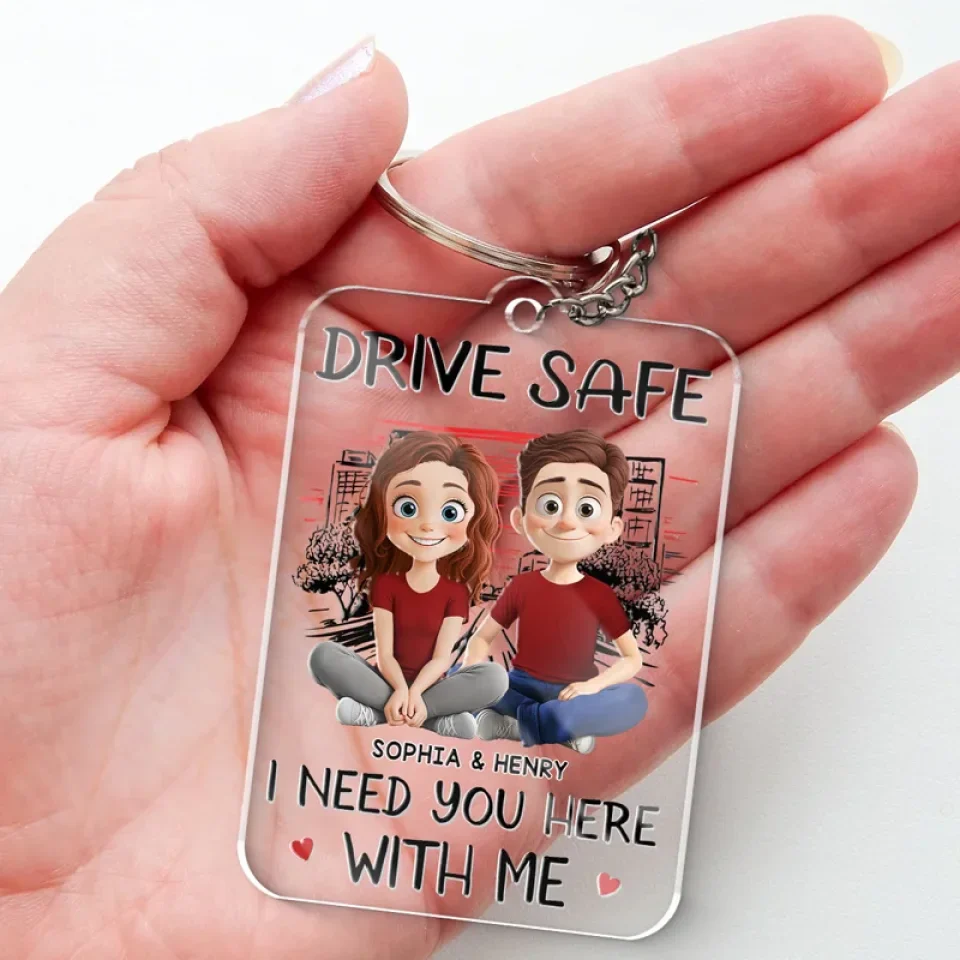 Your Love Is My Strength - Couple Personalized Custom Shaped Acrylic Keychain - Gift For Husband Wife, Anniversary - Image 4