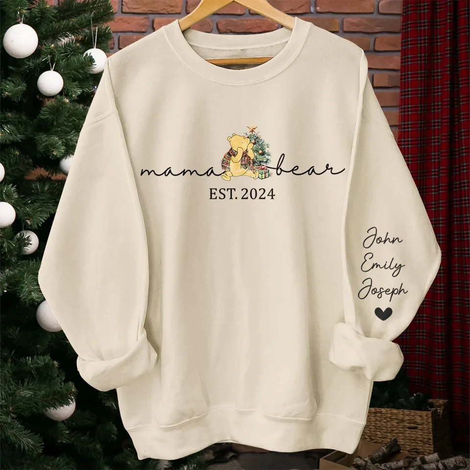 Your Love Is The Thread That Ties Our Family Together - Family Personalized Custom Unisex Sweatshirt With Design On Sleeve - Christmas Gift For Mom, Grandma - Image 4