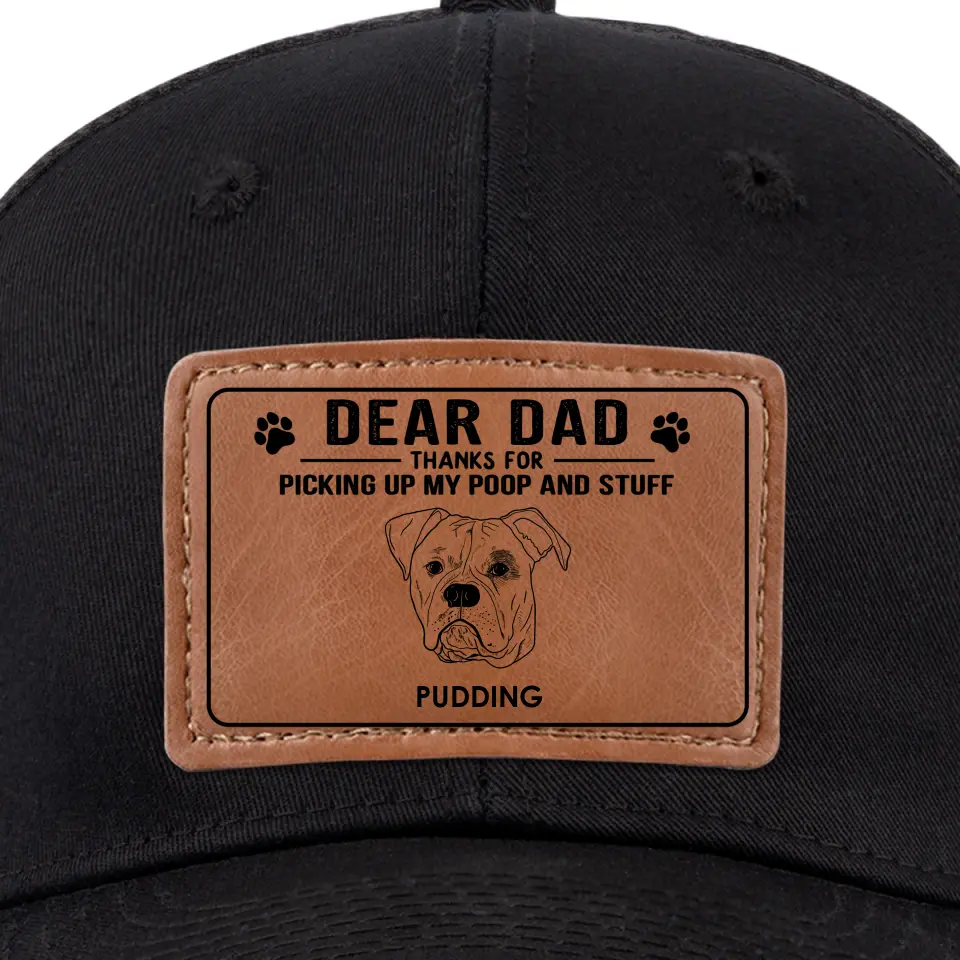 Your Loyal Pup Is Forever Grateful - Dog Personalized Custom Leather Patch Hat - Gift For Pet Owners, Pet Lovers - Image 4