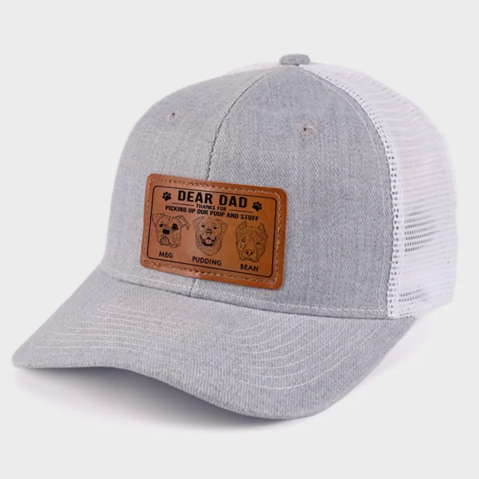 Your Loyal Pup Is Forever Grateful - Dog Personalized Custom Leather Patch Hat - Gift For Pet Owners, Pet Lovers - Image 7