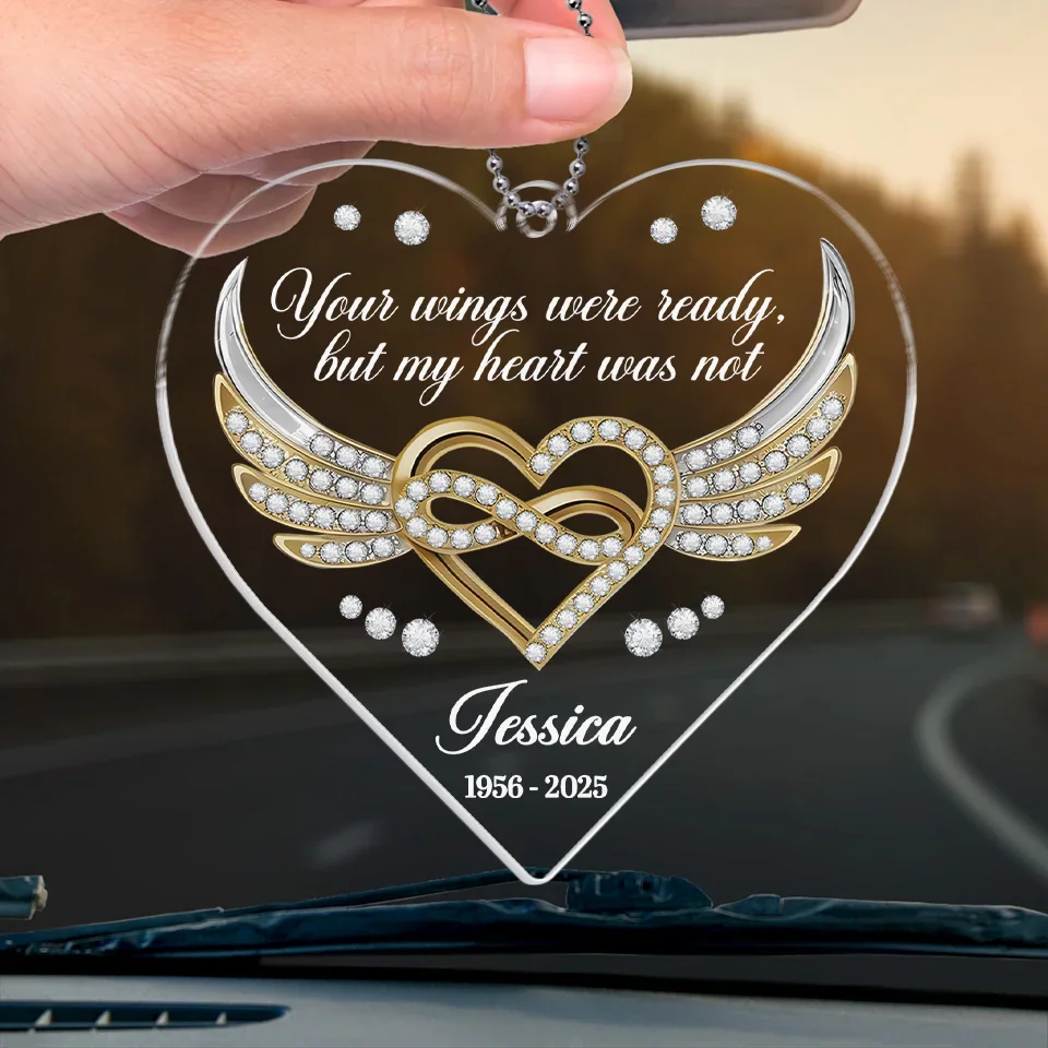 Your Memory Is A Treasure We Hold Dear - Memorial Personalized Custom Car Ornament - Acrylic Custom Shaped - Sympathy Gift For Family Members - Image 4