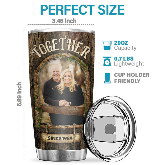 Your Name Is My Favorite Word - Personalized Tumbler - Upload Image, Gift For Couple, Husband Wife, Anniversary, Engagement, Wedding, Marriage Gift - Image 2