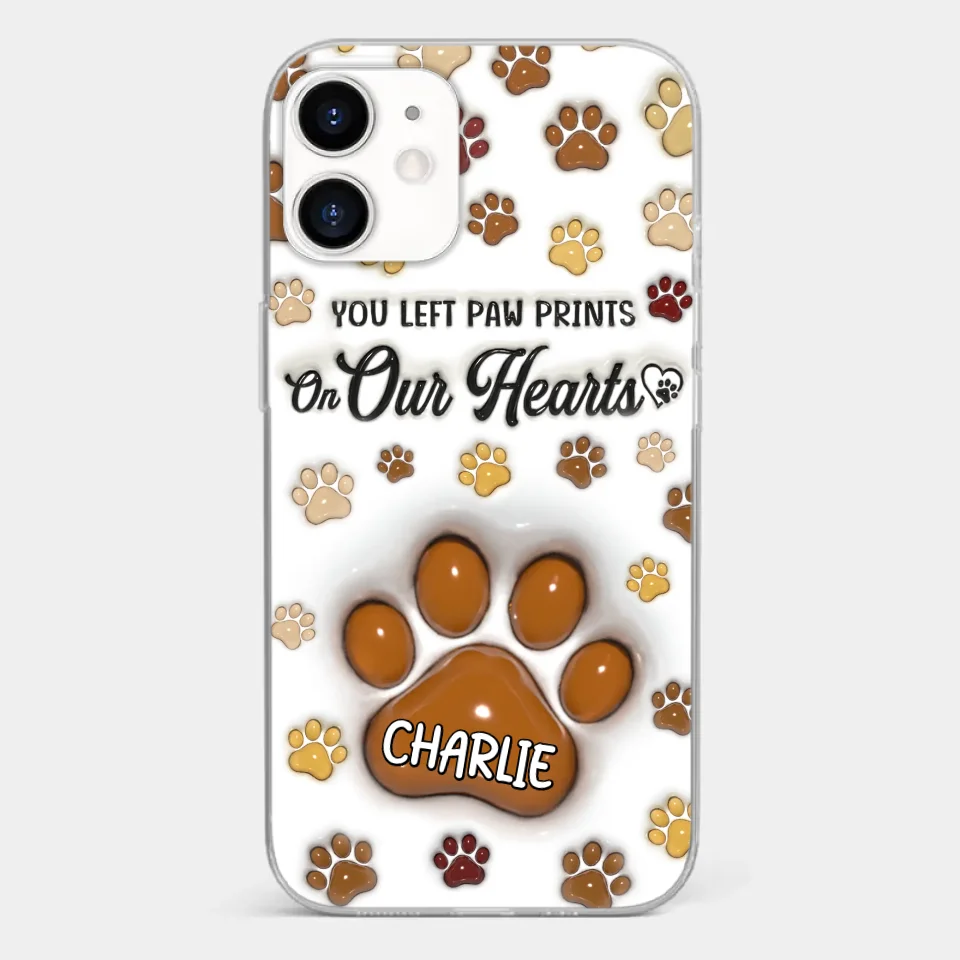 Your Paw Prints Remain On Our Soul - Memorial Personalized Custom 3D Inflated Effect Printed Clear Phone Case - Sympathy Gift For Pet Owners, Pet Lovers - Image 10