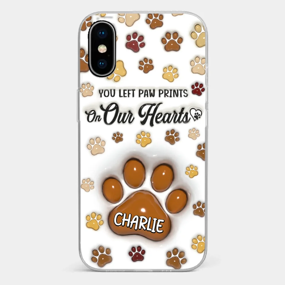Your Paw Prints Remain On Our Soul - Memorial Personalized Custom 3D Inflated Effect Printed Clear Phone Case - Sympathy Gift For Pet Owners, Pet Lovers - Image 26